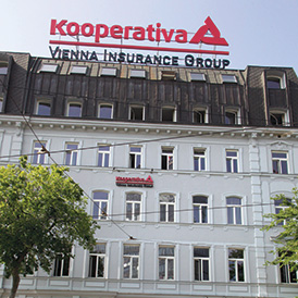 Gebäude der Kooperativa in der Tschechischen Republik (Foto, © Robert Newald)