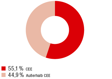 CEE-Anteil am Gewinn vor Steuern (Ringdiagramm)